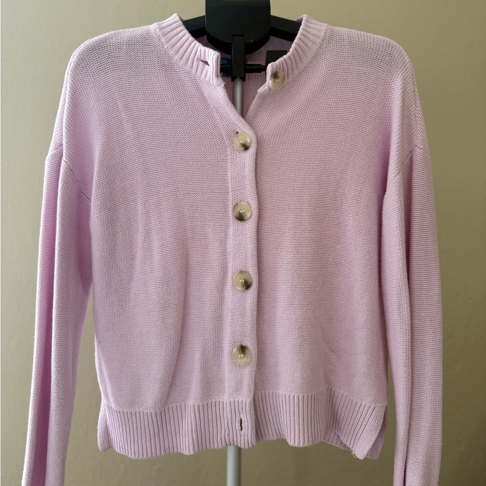 CeCe Lavender Button-Front Women's Cardigan